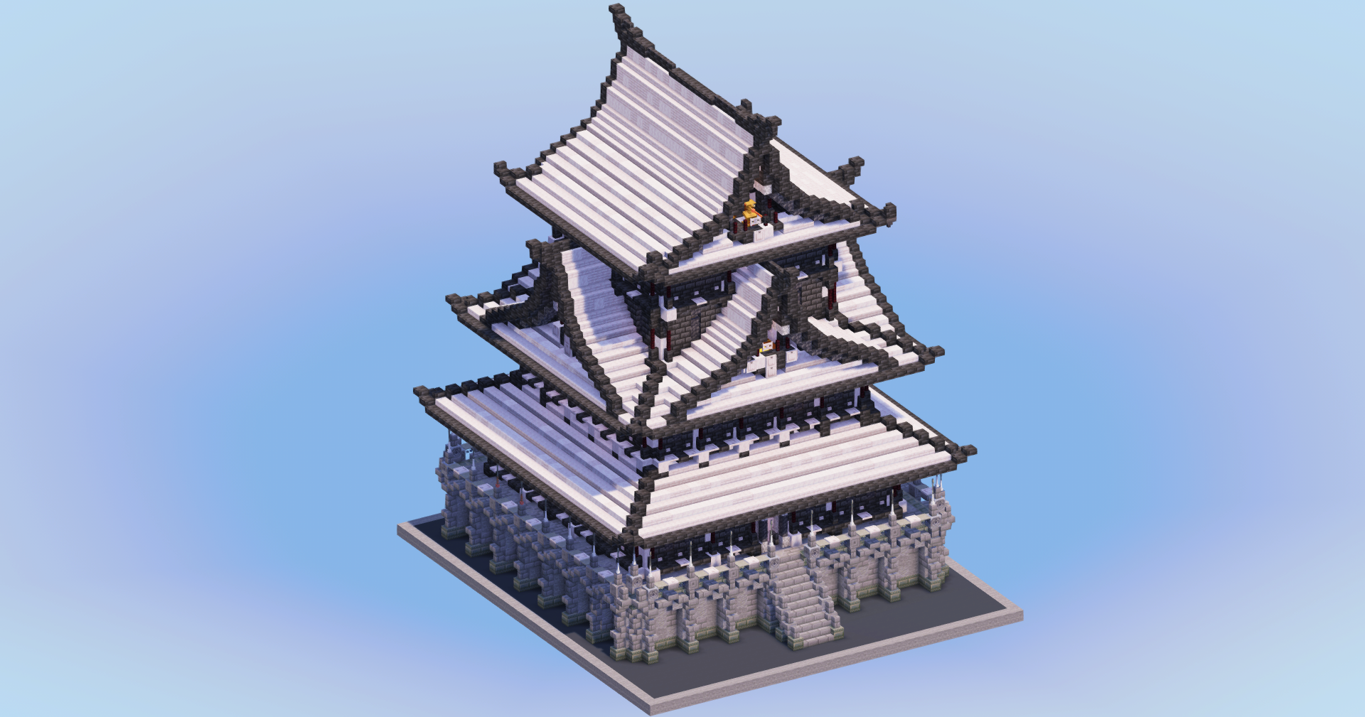 Pale Oak Japanese Castle — Minecraft Build by LeonisBuilds
