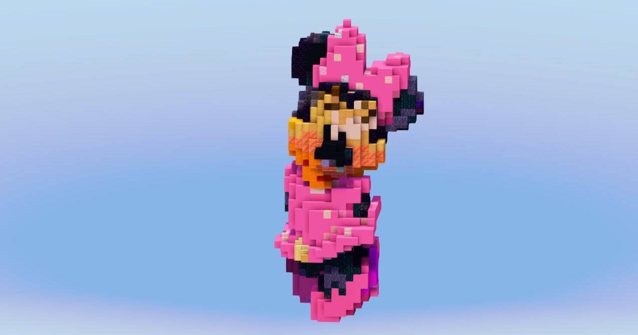 Minnie from Disney Mickey Mouse — Minecraft Build by LeonisBuilds