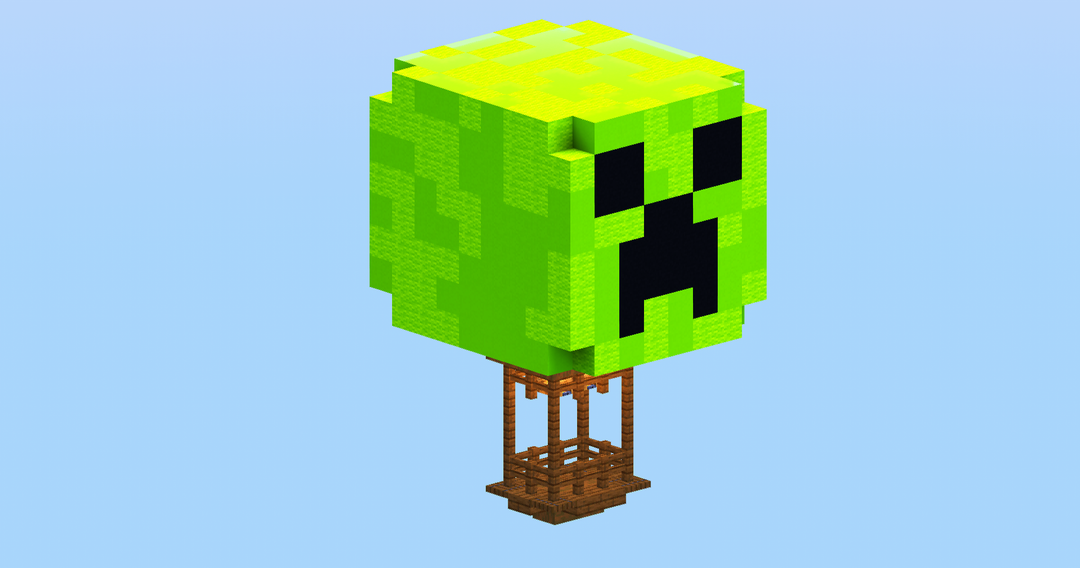 Creeper Hot Air Balloon — Minecraft Build by LeonisBuilds