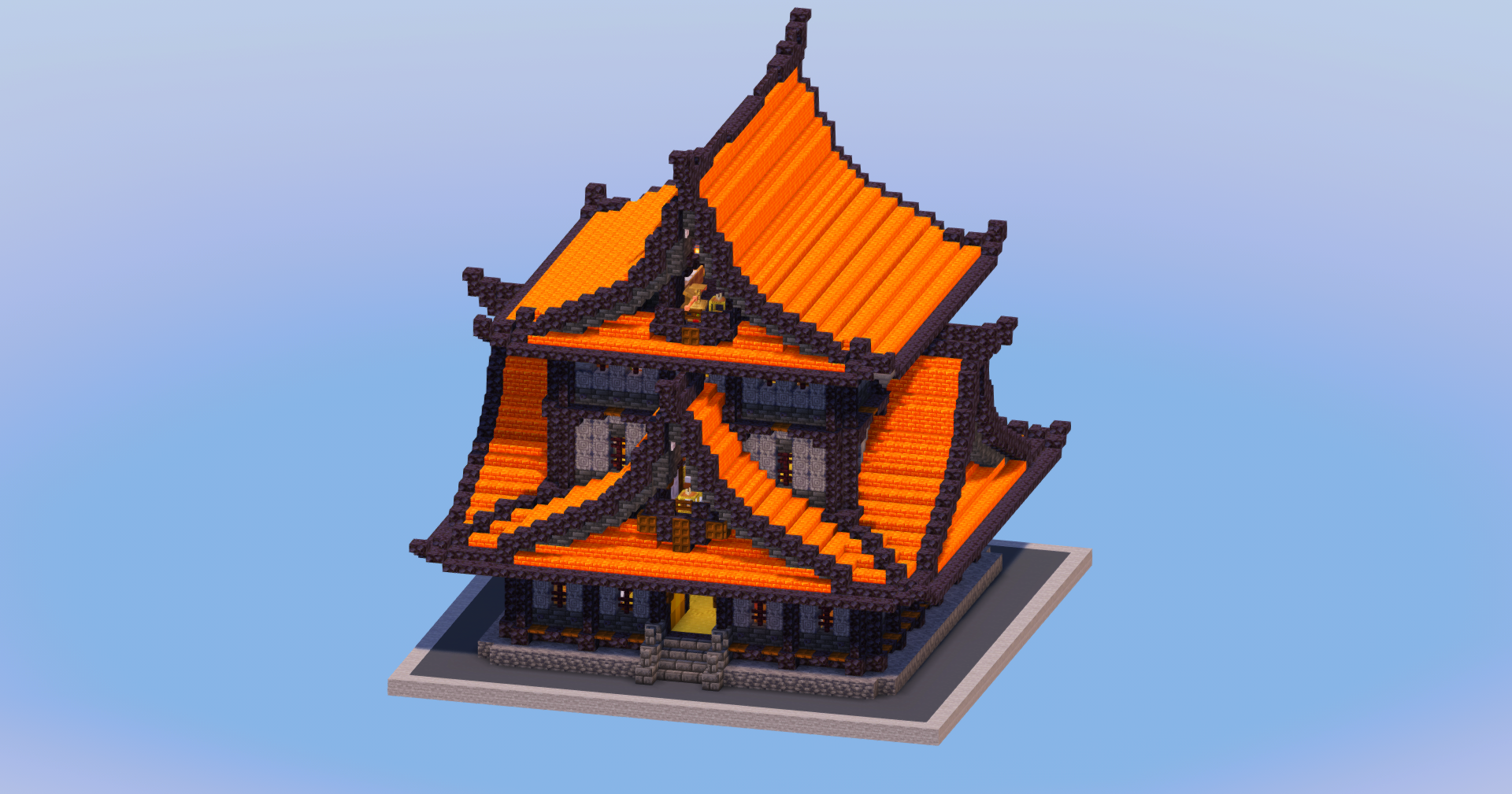 Resin Bricks Japanese Temple — Minecraft Build by LeonisBuilds (2)