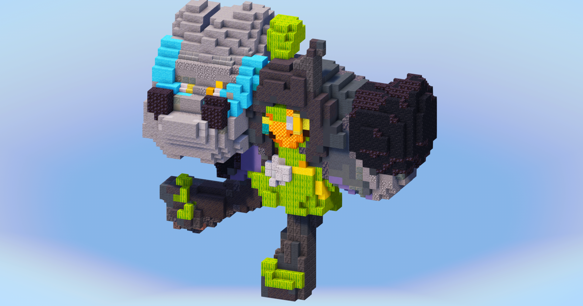 Ogerpon Cornerstone Mask from Pokemon — Minecraft Build by LeonisBuilds