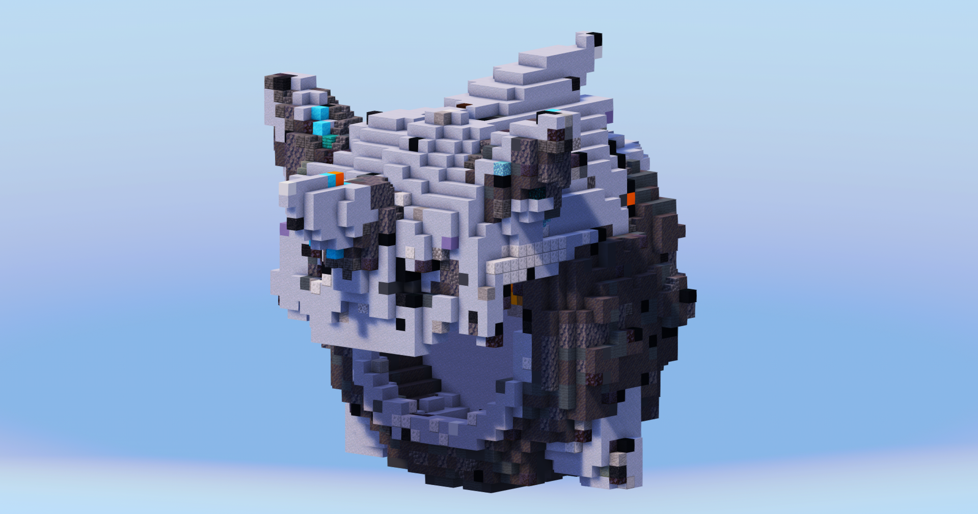 Mega Glalie from Pokemon — Minecraft Build by LeonisBuilds