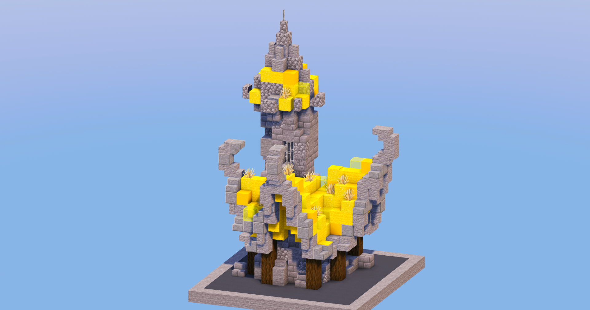 Yellow Medieval Fantasy House 4 — Minecraft Build by LeonisBuilds