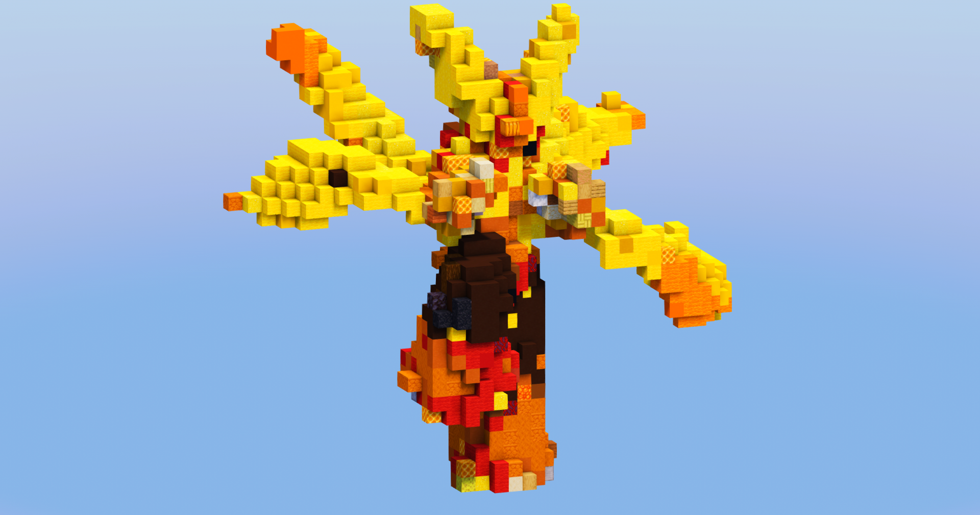Mega Blaziken from Pokemon — Minecraft Build by LeonisBuilds (2)