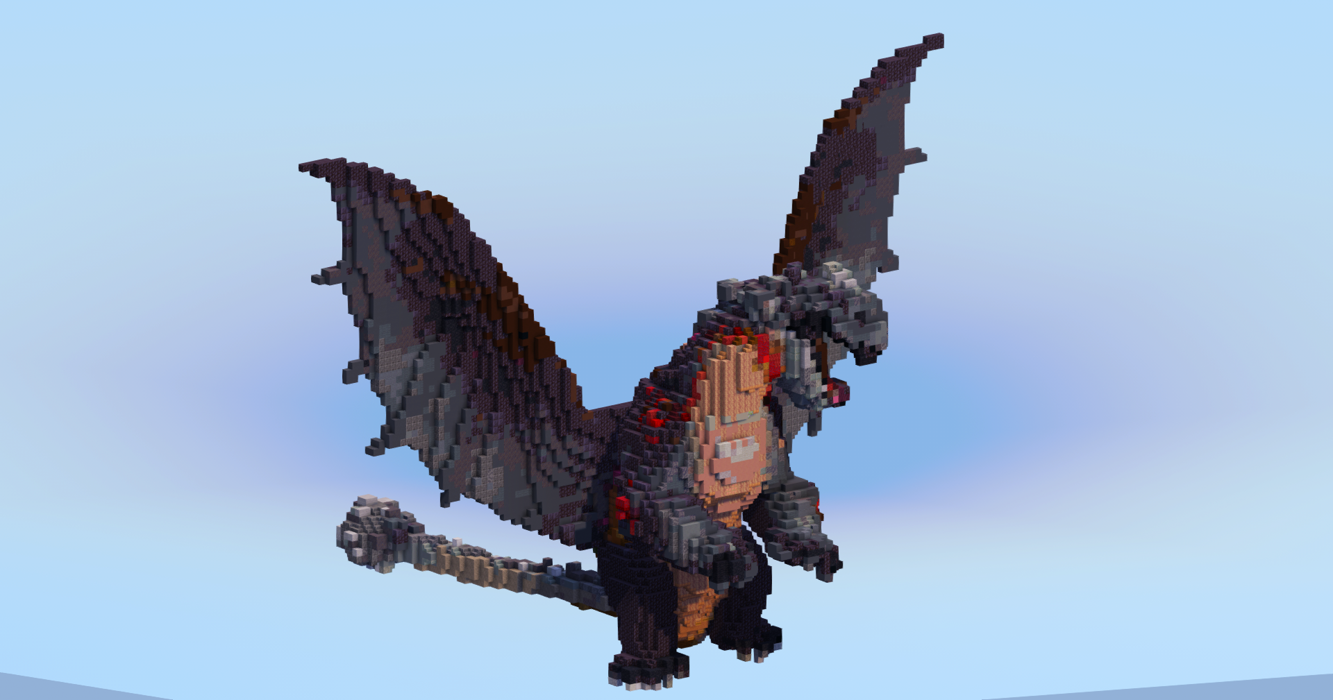 Red Death Dragon — Minecraft Build by LeonisBuilds
