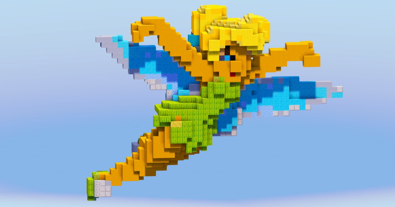Tinkerbell from Disney Peter Pan — Minecraft Build by LeonisBuilds