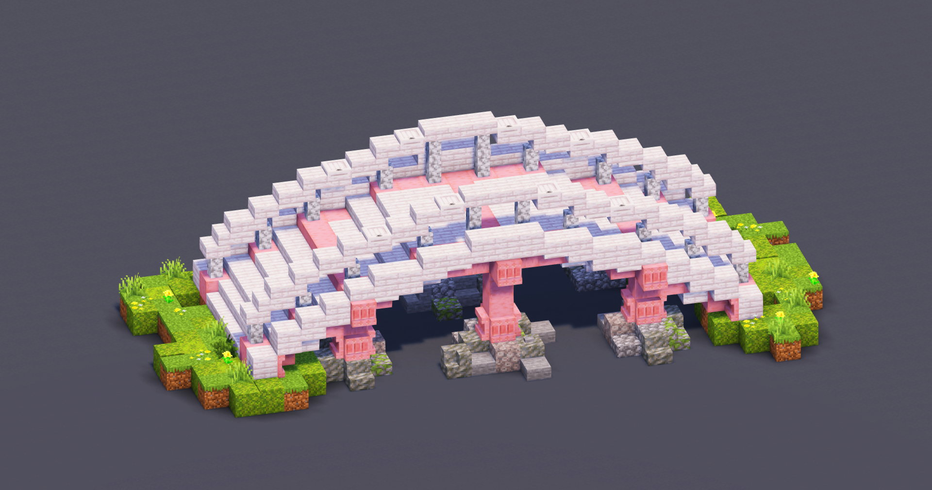 White Japanese Bridge — Minecraft Build by MellowHat (2)