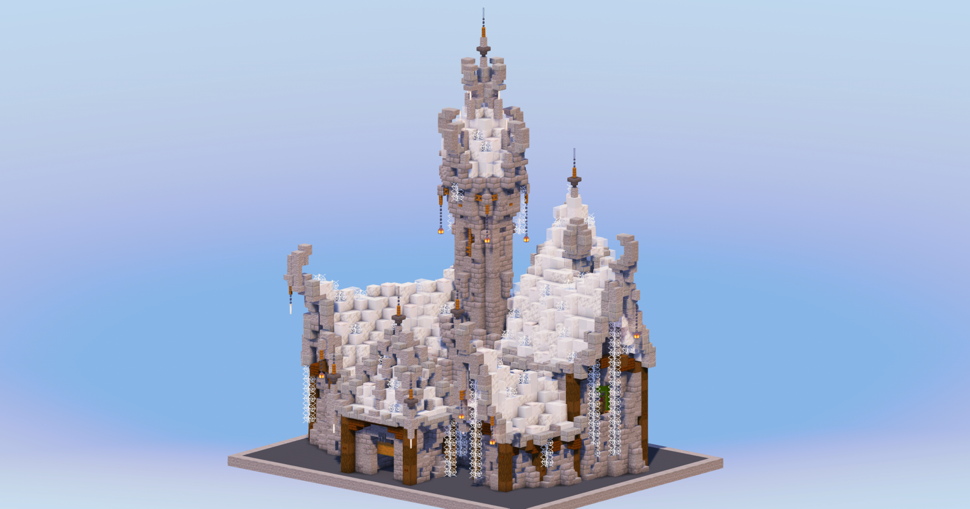 Sky Medieval Fantasy Castle — Minecraft Build by LeonisBuilds (2)