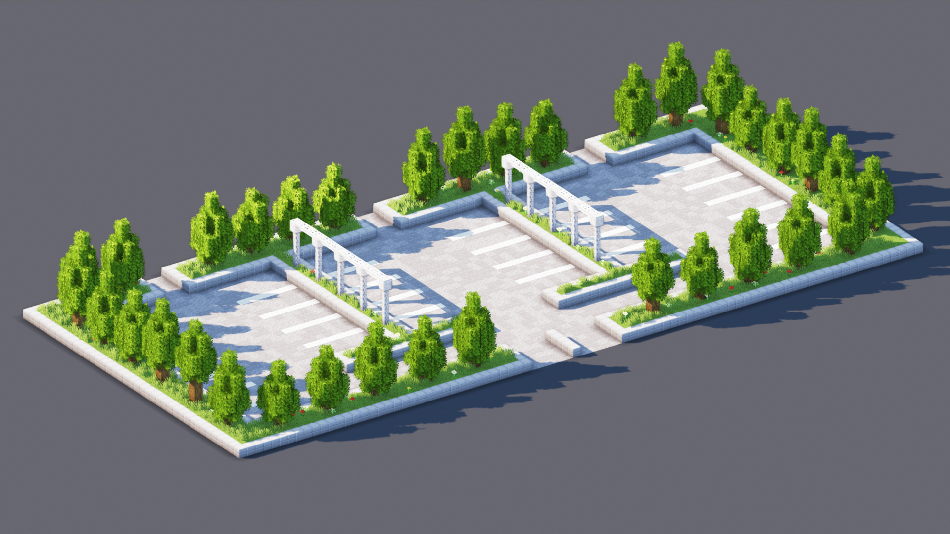 Empty Modern Parking Lot | Eco City Infrastructure — Minecraft Build by RaekonBuilds (3)