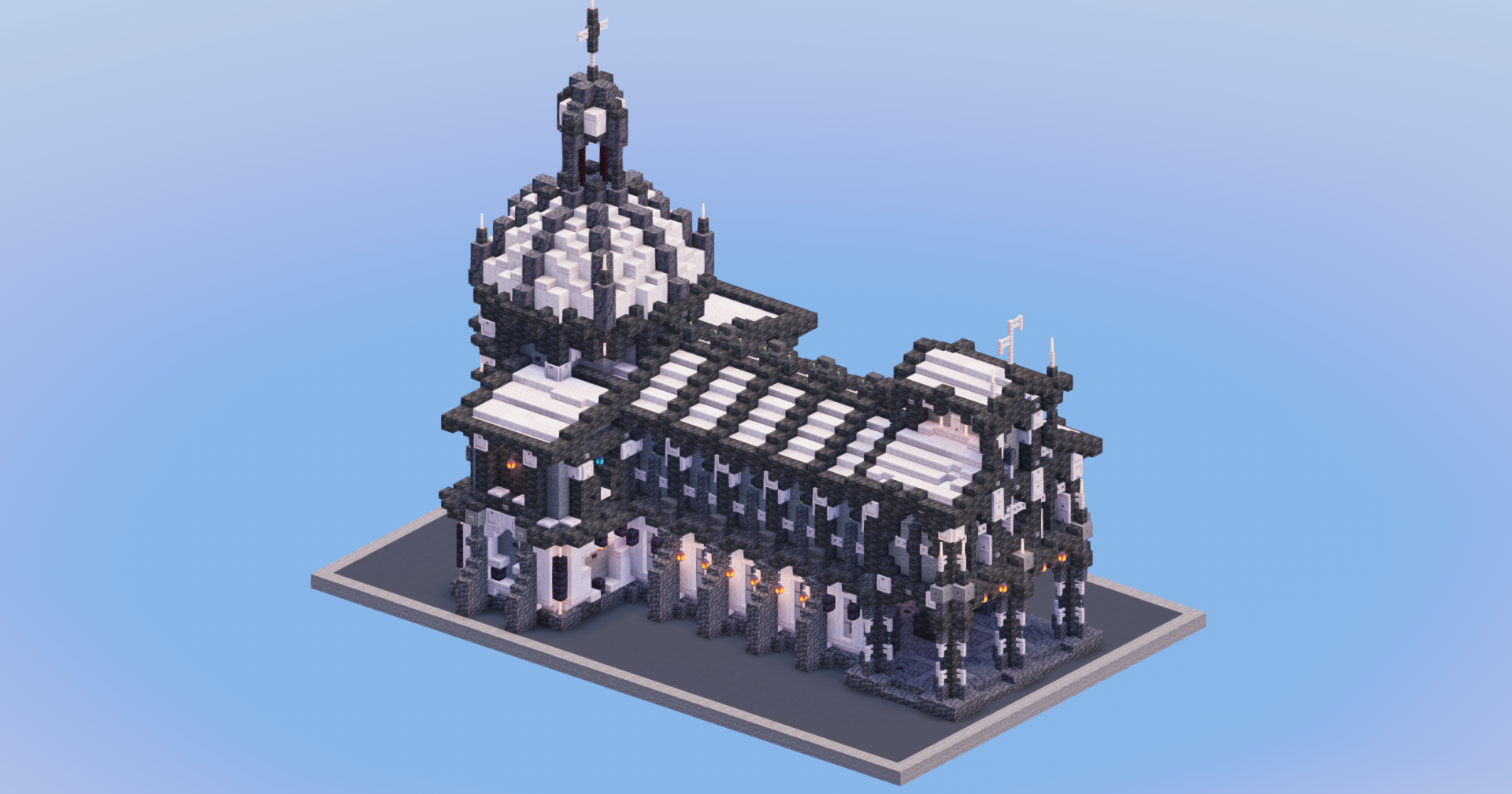 Pale Oak Medieval Church — Minecraft Build by LeonisBuilds (2)