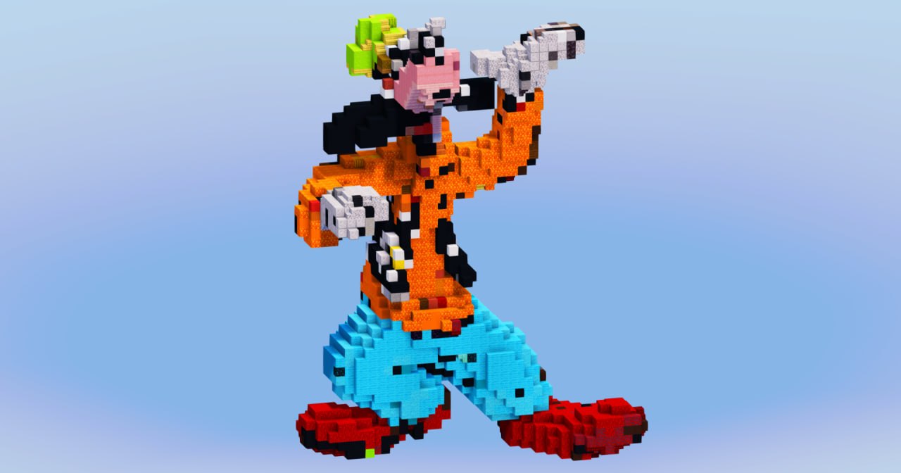 Goofy from Disney Mickey Mouse — Minecraft Build by LeonisBuilds