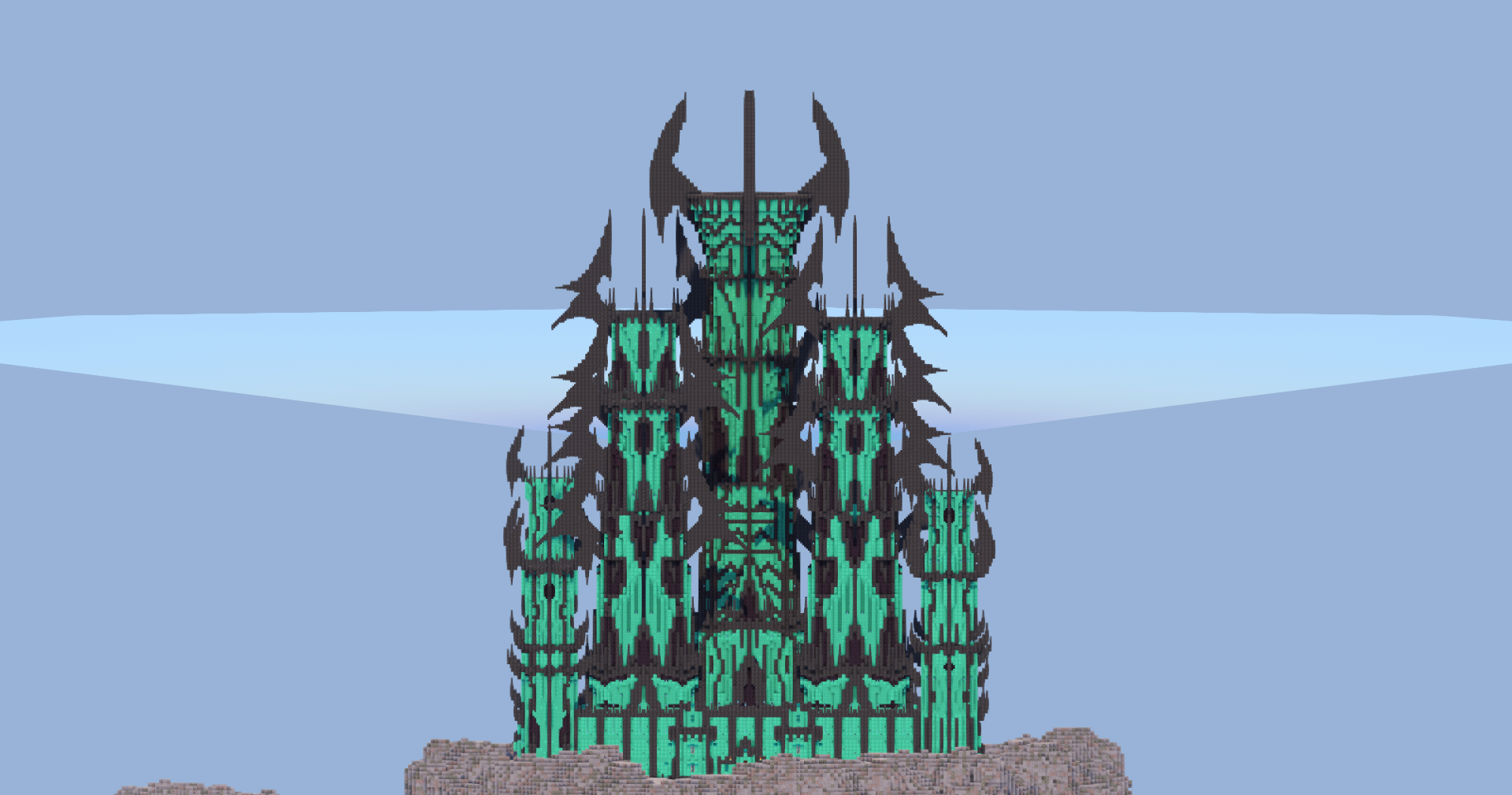 Dark Copper Fantasy Castle 400x400 Blocks Fully Built Custom Map — Minecraft Build by LeonisBuilds