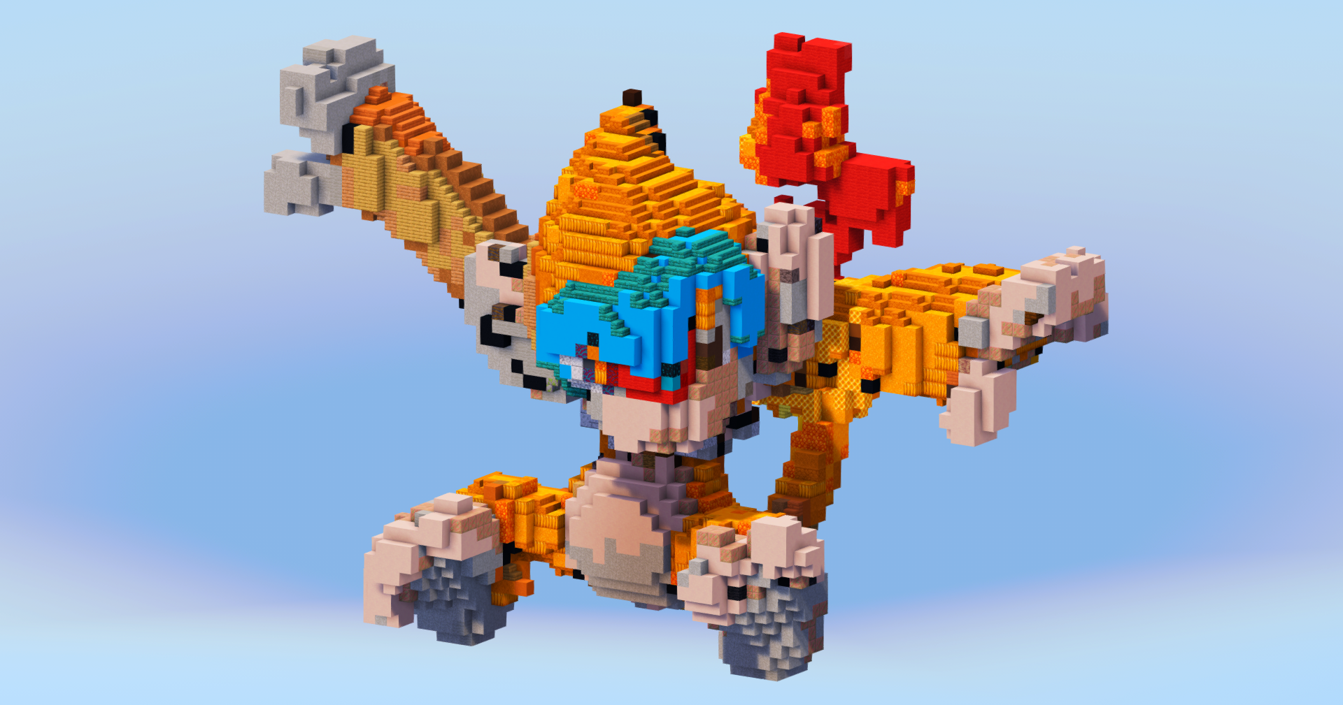 Monferno from Pokemon — Minecraft Build by LeonisBuilds