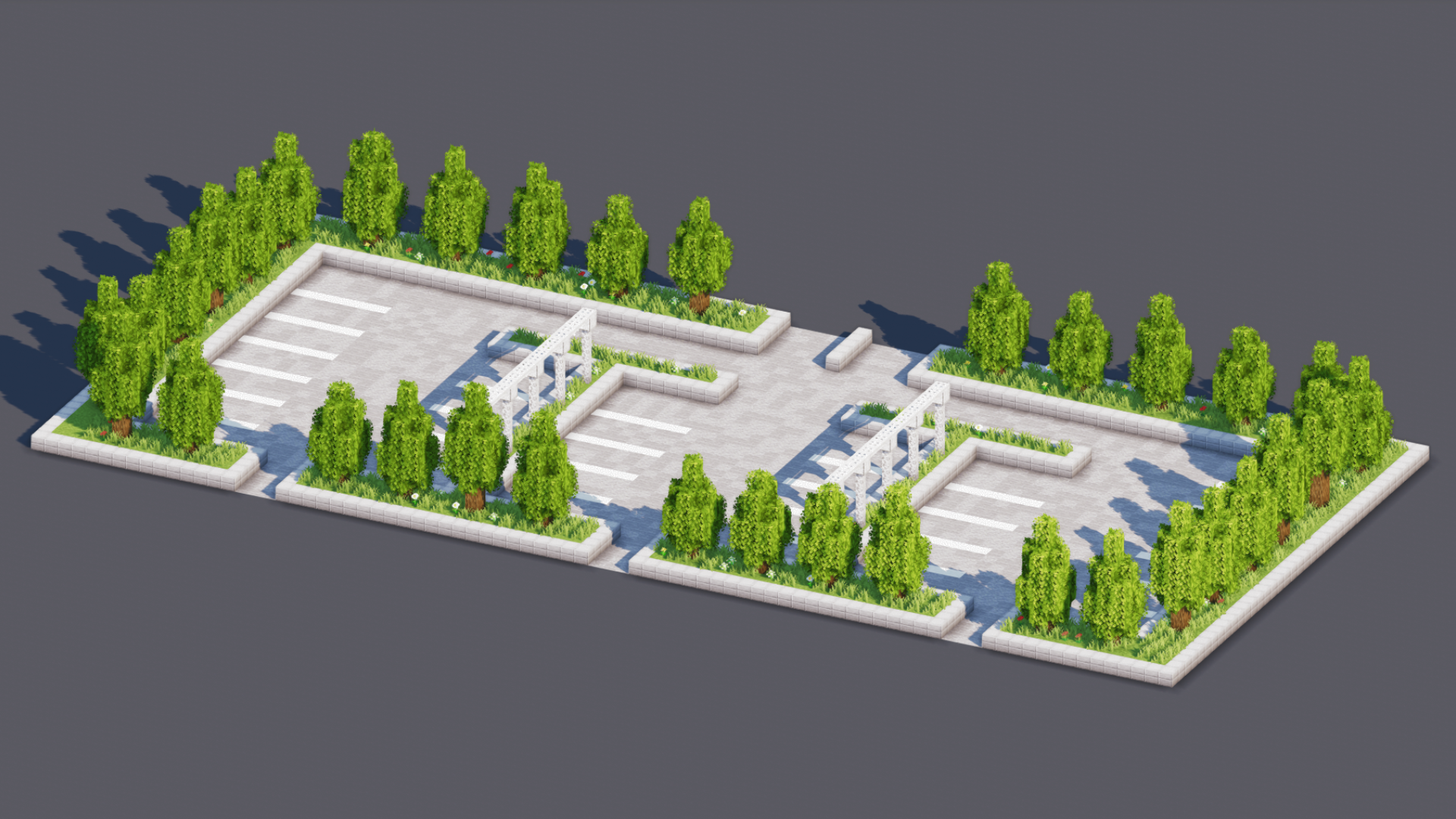 Empty Modern Parking Lot | Eco City Infrastructure — Minecraft Build by RaekonBuilds (2)