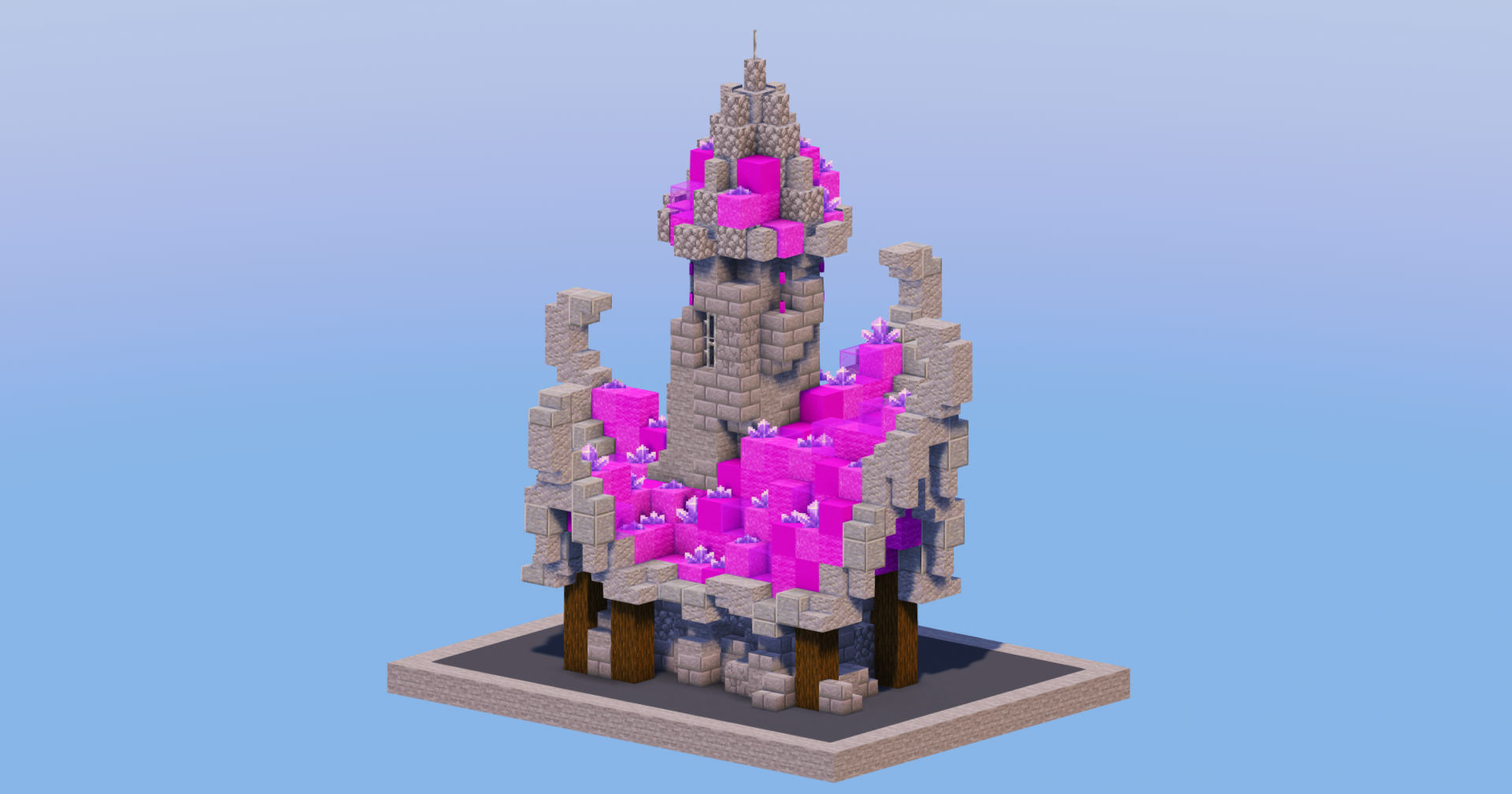 Magenta Medieval Fantasy House 3 — Minecraft Build by LeonisBuilds (2)