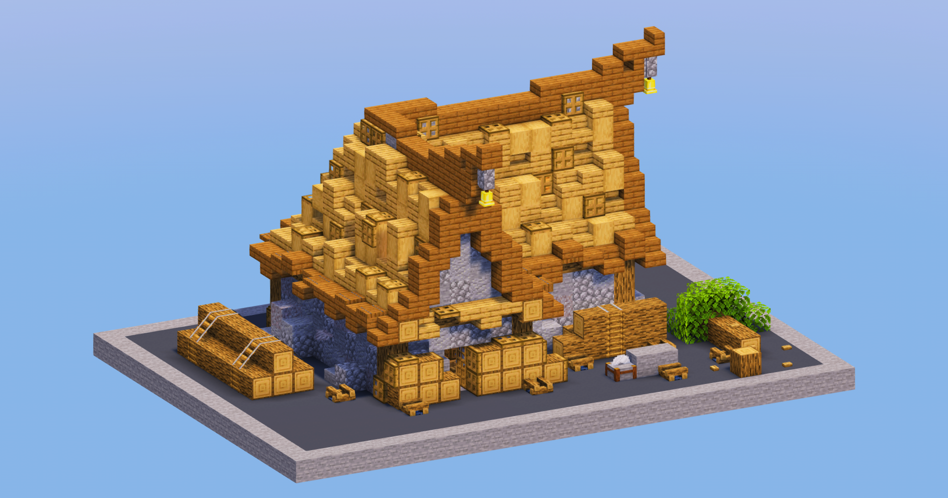 Oak Medieval Lumberjack House — Minecraft Build by LeonisBuilds (2)