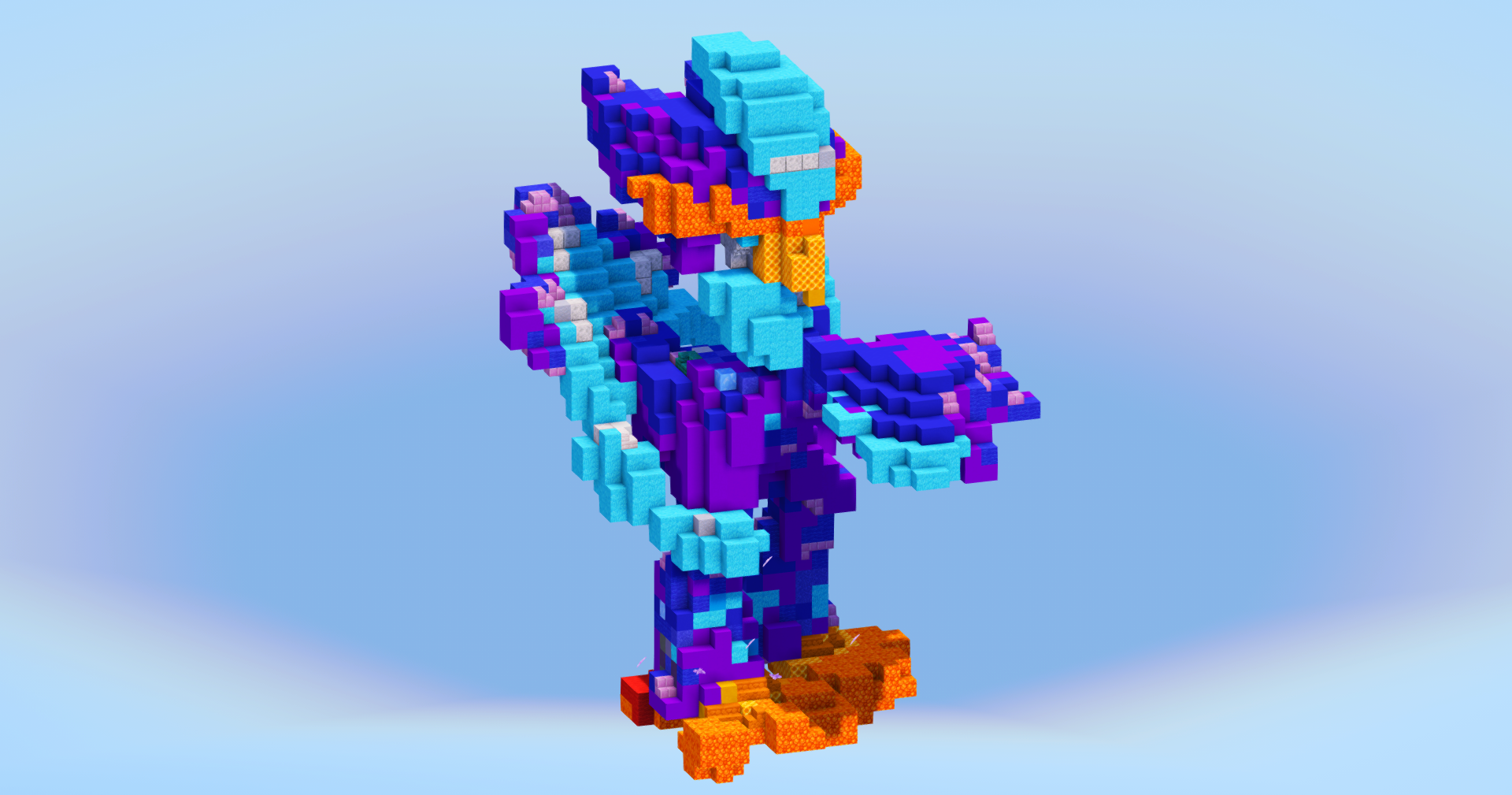 Quaquaval from Pokemon — Minecraft Build by LeonisBuilds