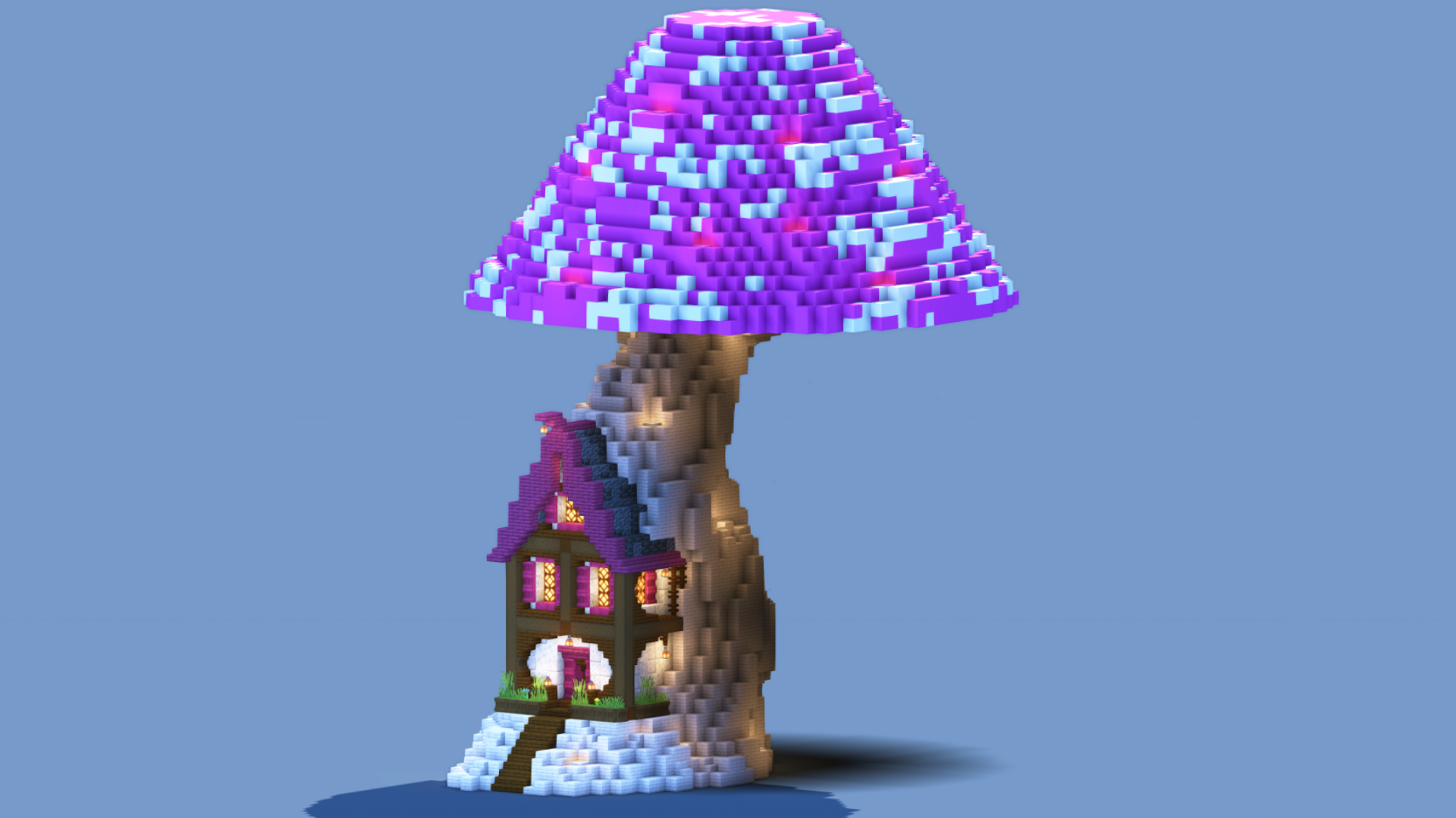 🍄 Fantasy Mushroom Cottage – Cozy Minecraft Build ✨