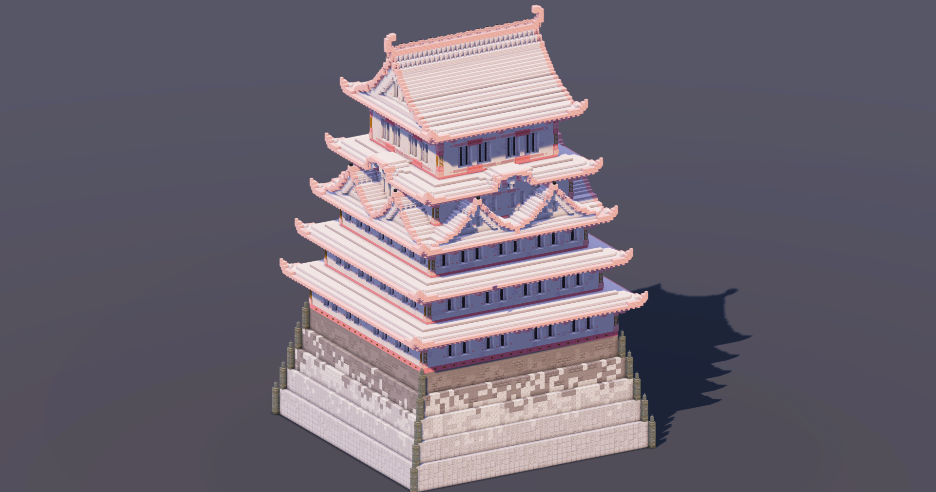 White Japanese Castle — Minecraft Build by MellowHat (2)