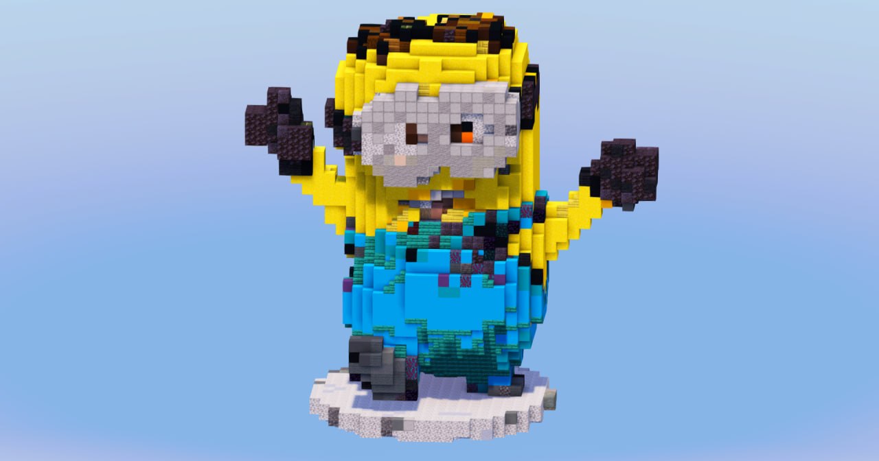 Dave from Minions — Minecraft Build by LeonisBuilds