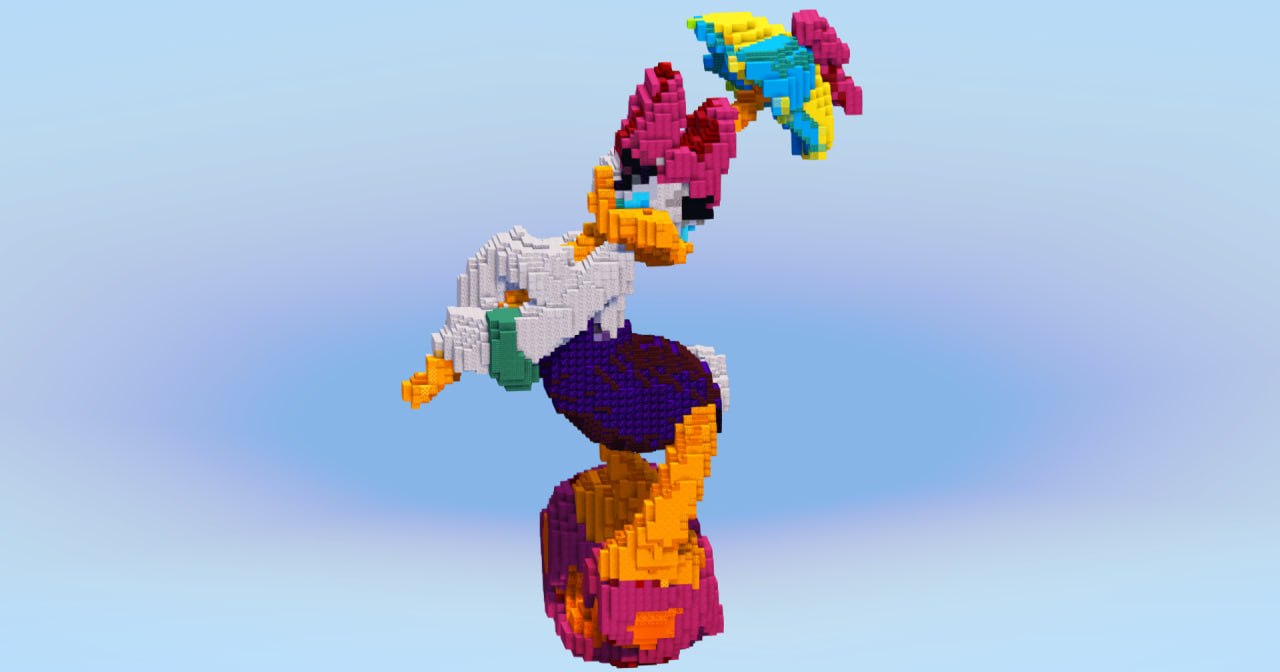 Daisy Duck — Minecraft Build by LeonisBuilds (2)
