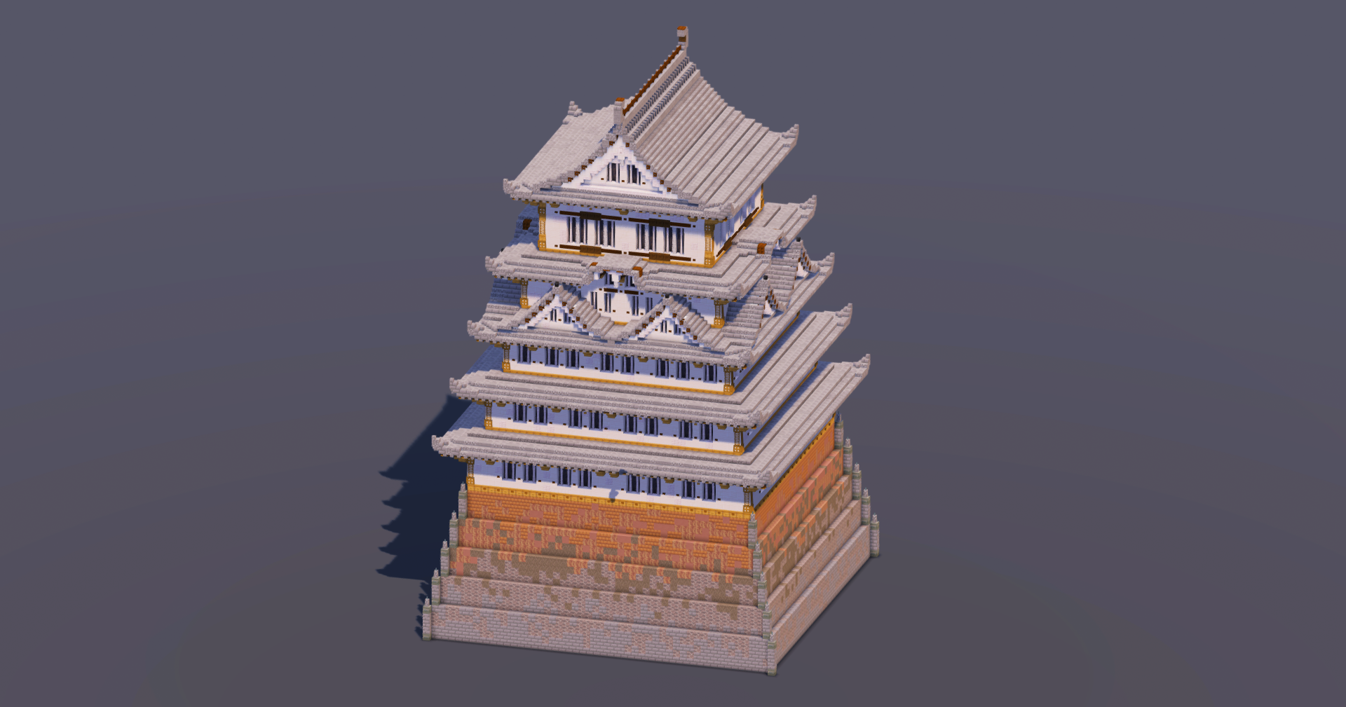 Japanese Castle Gray — Minecraft Build by MellowHat