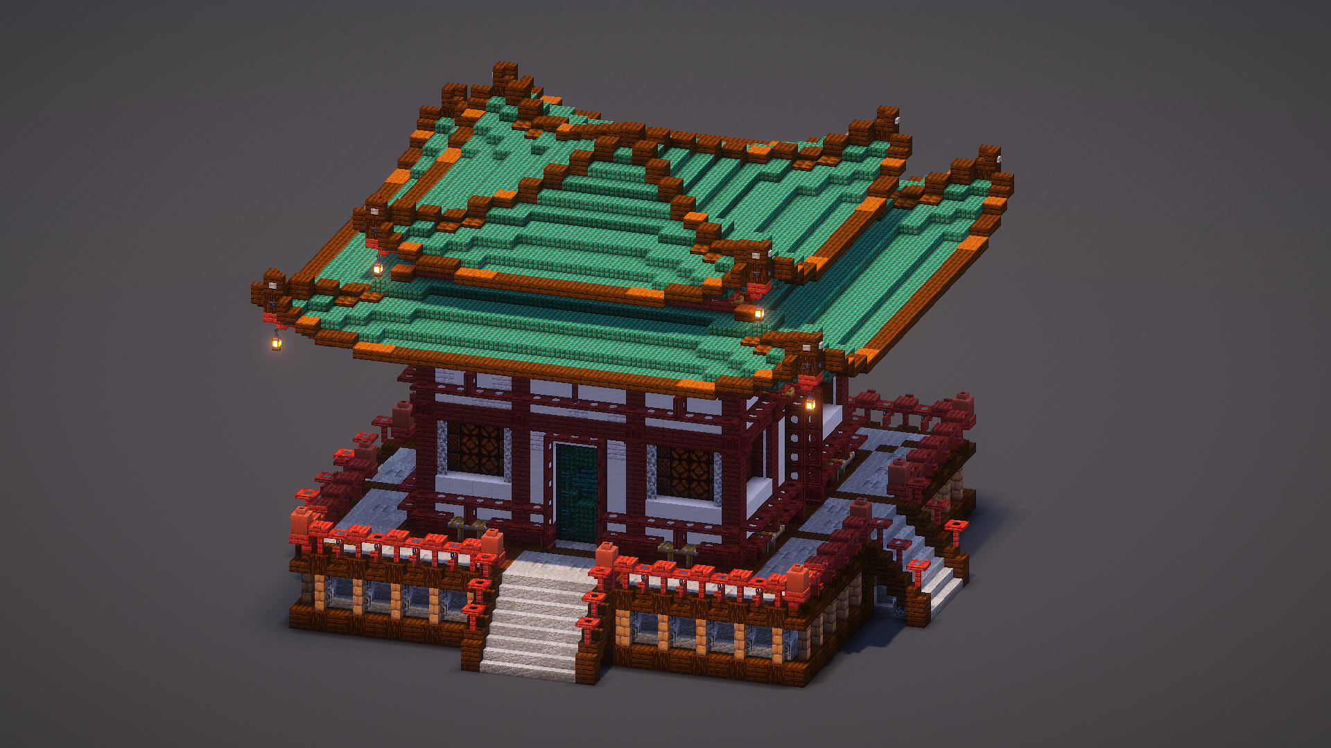 Small Green Japanese Pagoda — Minecraft Build by MellowHat (3)