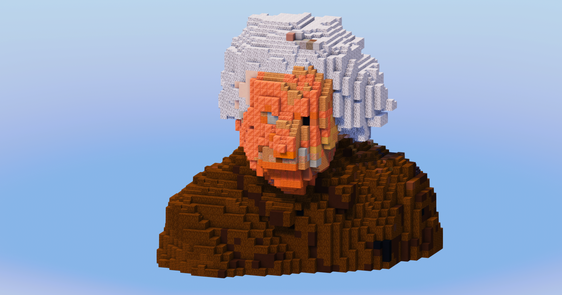 Albert Einstein Bust — Minecraft Build by LeonisBuilds (2)