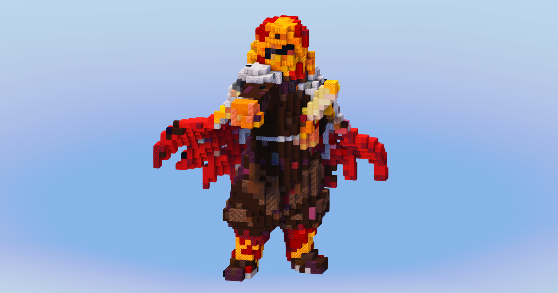 Rengoku from Demon Slayer — Minecraft Build by LeonisBuilds (2)