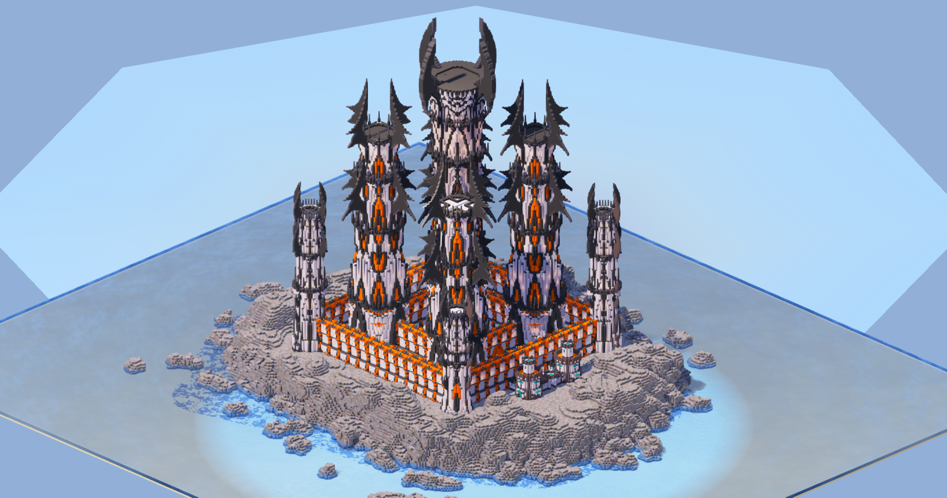 Pale Oak Fantasy Castle 400x400 Blocks Fully Built Map download (Diamond Tier+ Patreon Exclusive) — Minecraft Build by LeonisBuilds