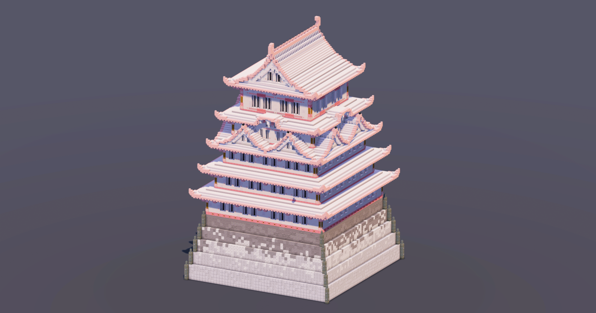 White Japanese Castle — Minecraft Build by MellowHat