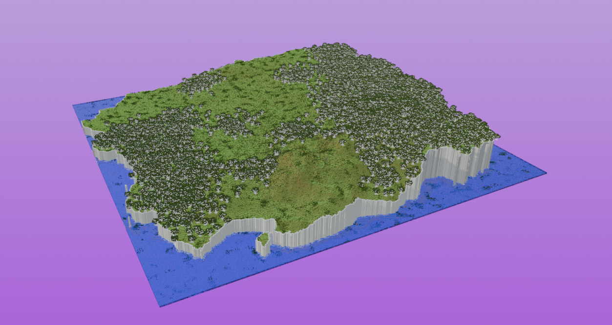 Custom Map - Cliff, Birch Forest