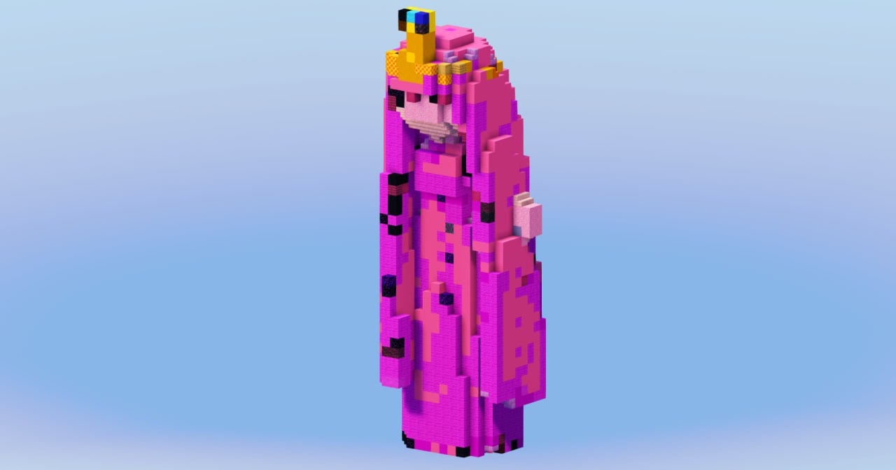 Princess Bubblegum from Adventure Time — Minecraft Build by LeonisBuilds