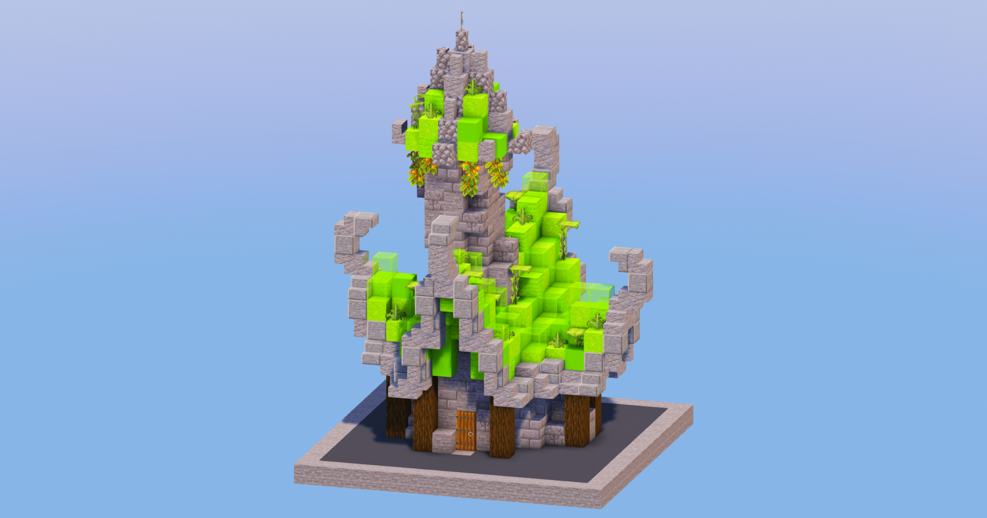 Lime Medieval Fantasy House 1 — Minecraft Build by LeonisBuilds (2)