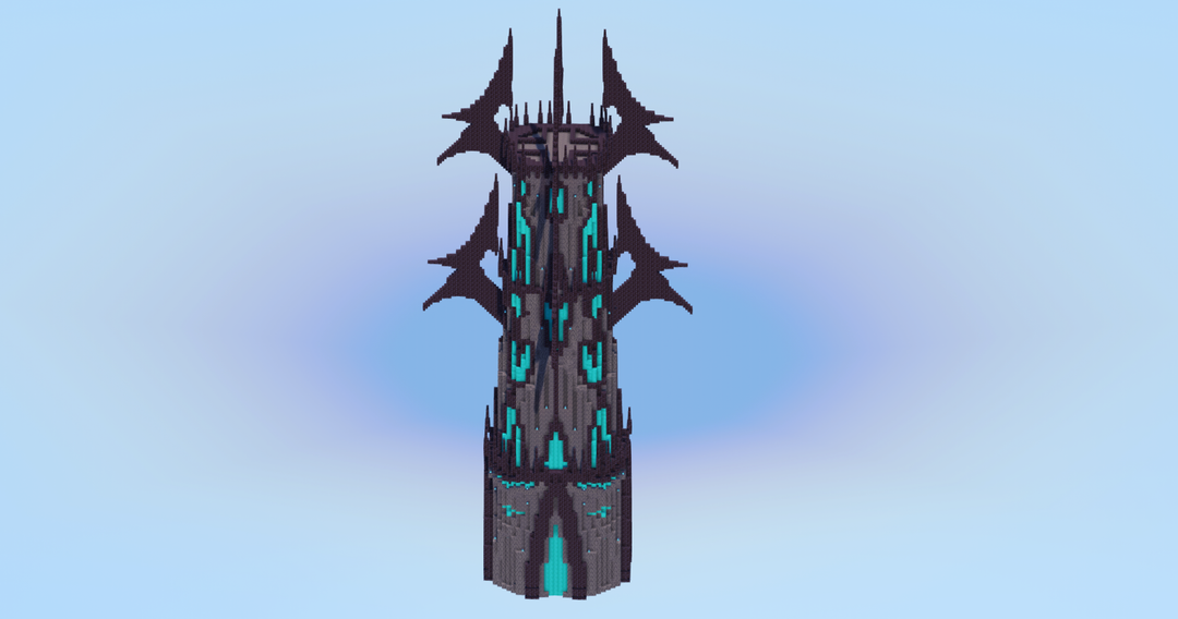 Short Large Dark Tower — Minecraft Build by LeonisBuilds