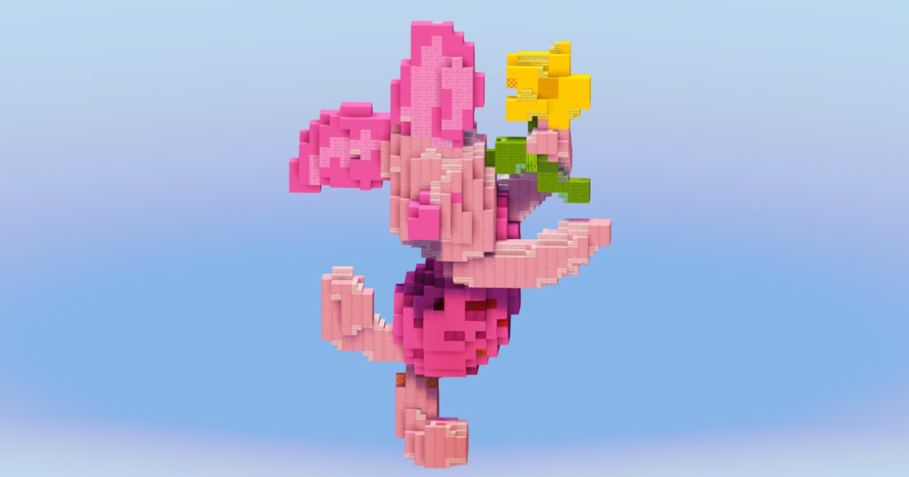 Piglet from Disney Winnie the Pooh — Minecraft Build by LeonisBuilds (2)