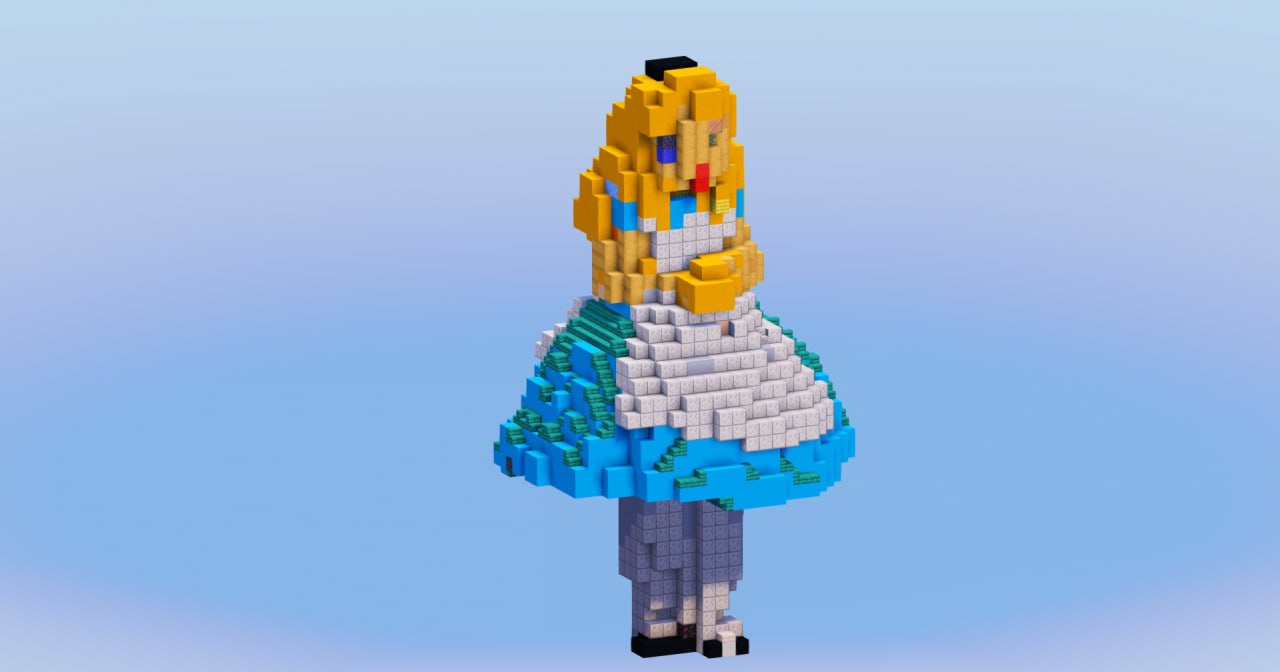 Alice from Disney Alice in Wonderland — Minecraft Build by LeonisBuilds