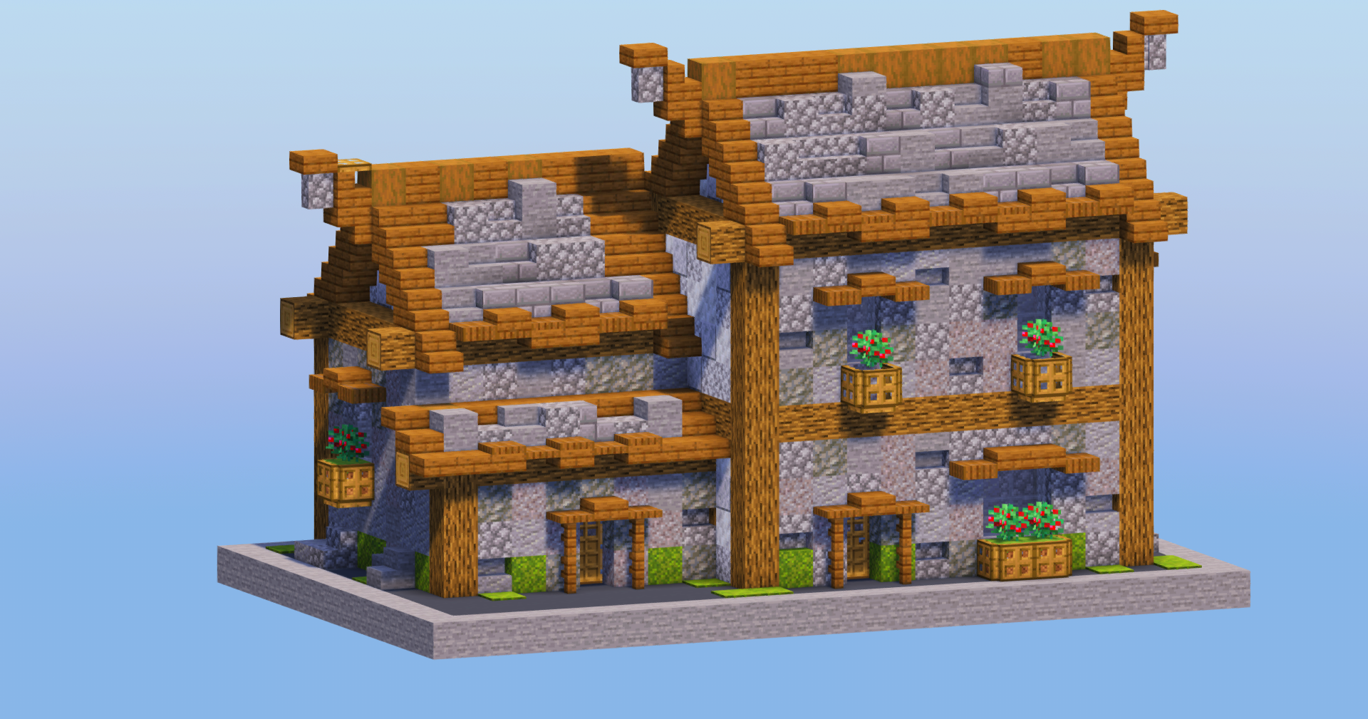 Stone Medieval House 13 — Minecraft Build by LeonisBuilds