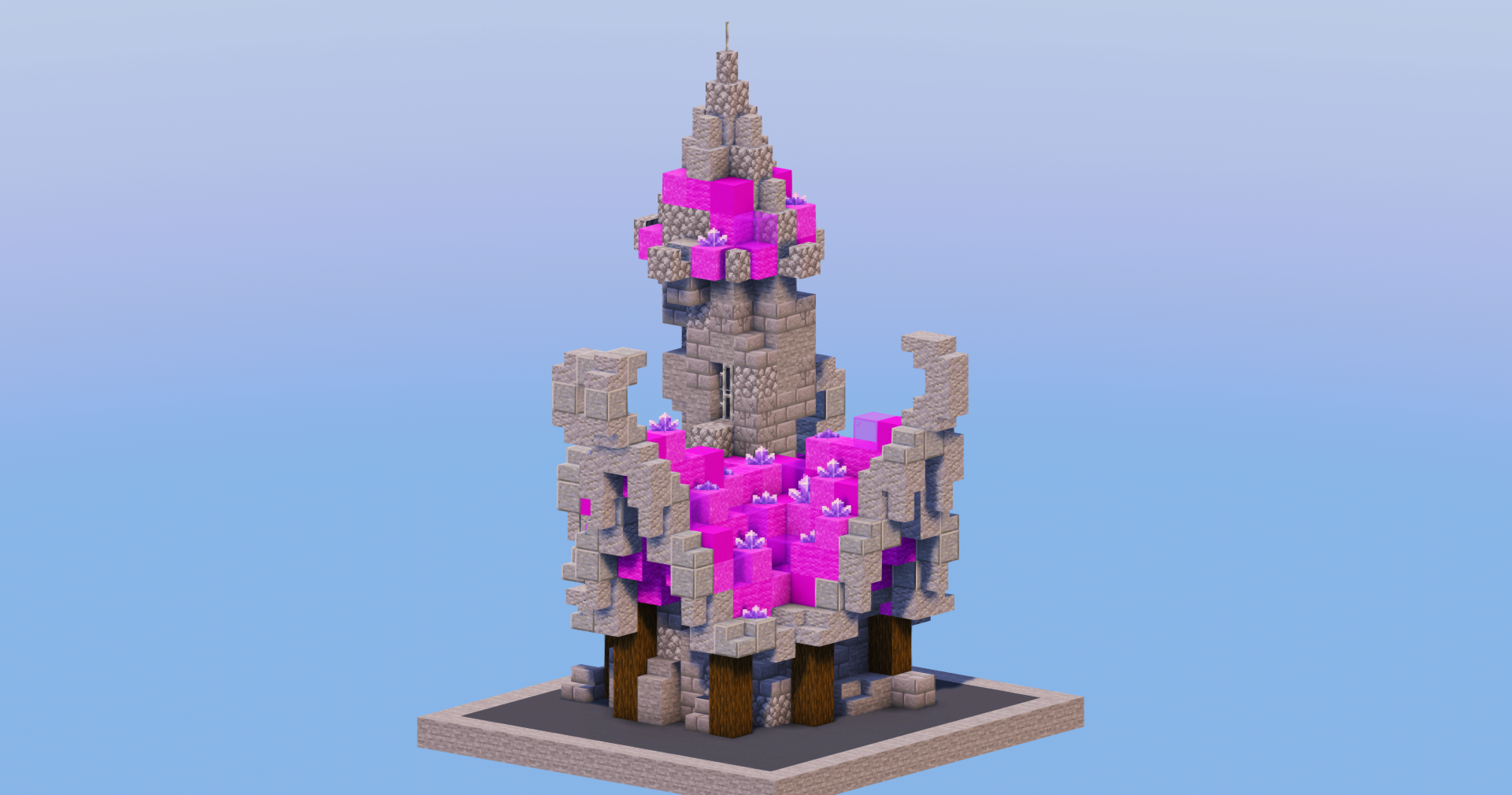 Magenta Medieval Fantasy House 2 — Minecraft Build by LeonisBuilds (2)