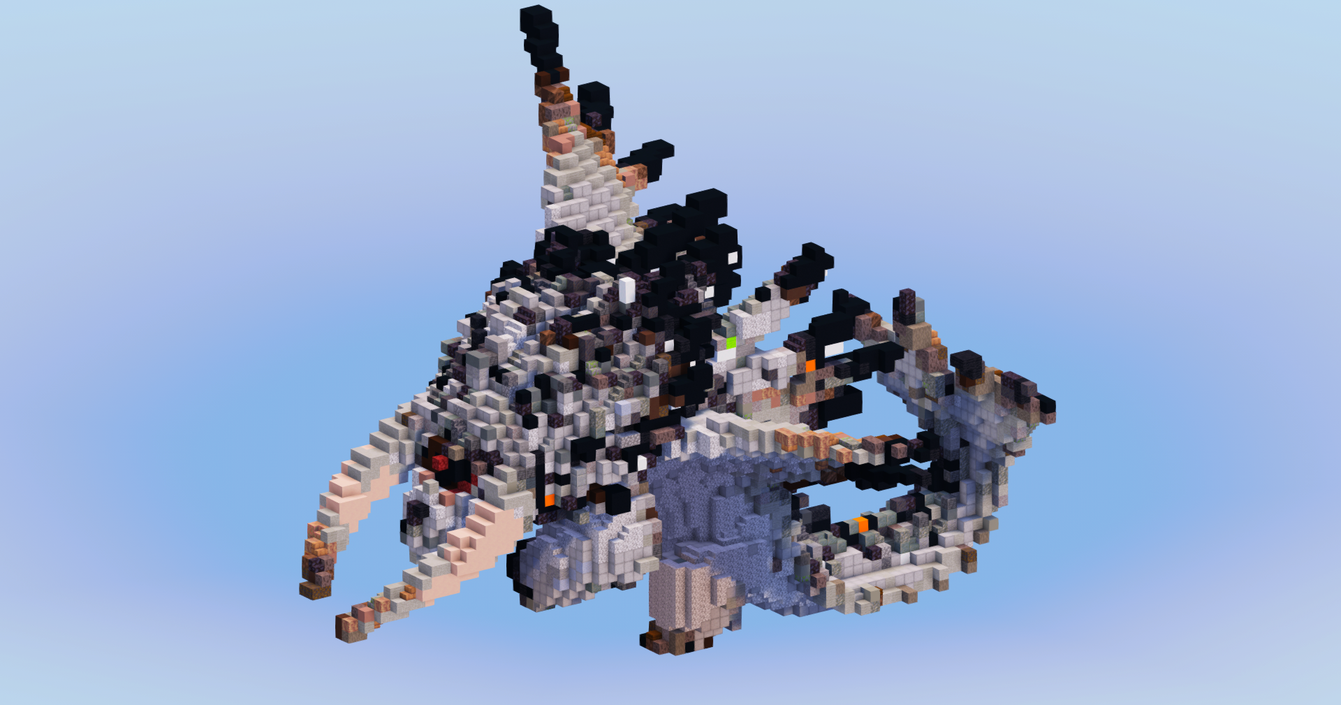 Bewilder Beast Dragon from How To Train Your Dragon — Minecraft Build by LeonisBuilds (2)