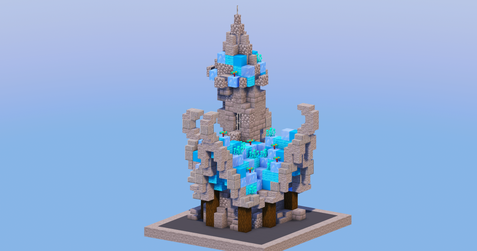 Icy Medieval Fantasy House 2 — Minecraft Build by LeonisBuilds