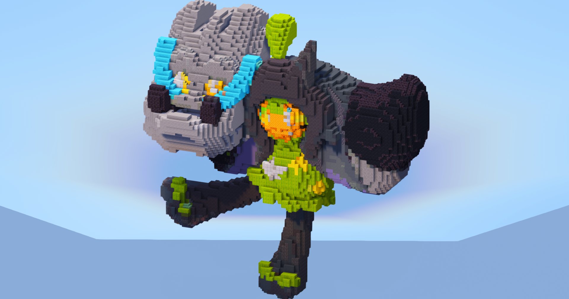 Ogerpon Cornerstone Mask — Minecraft Build by LeonisBuilds (2)