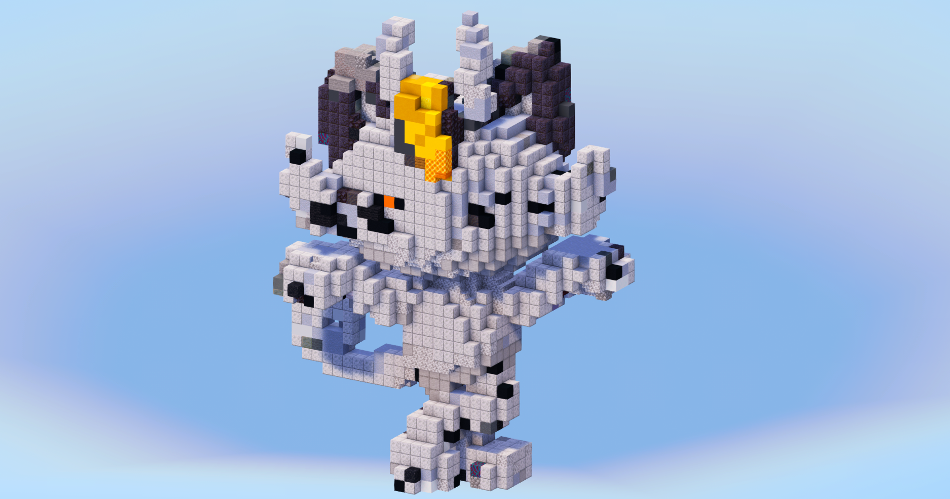 Alolan Meowth from Pokemon — Minecraft Build by LeonisBuilds (2)
