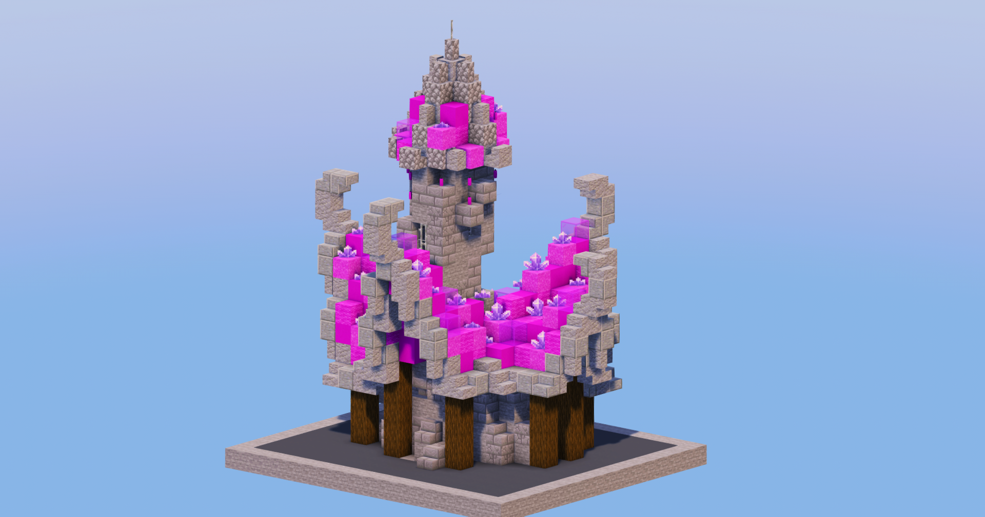 Magenta Medieval Fantasy House 4 — Minecraft Build by LeonisBuilds (2)