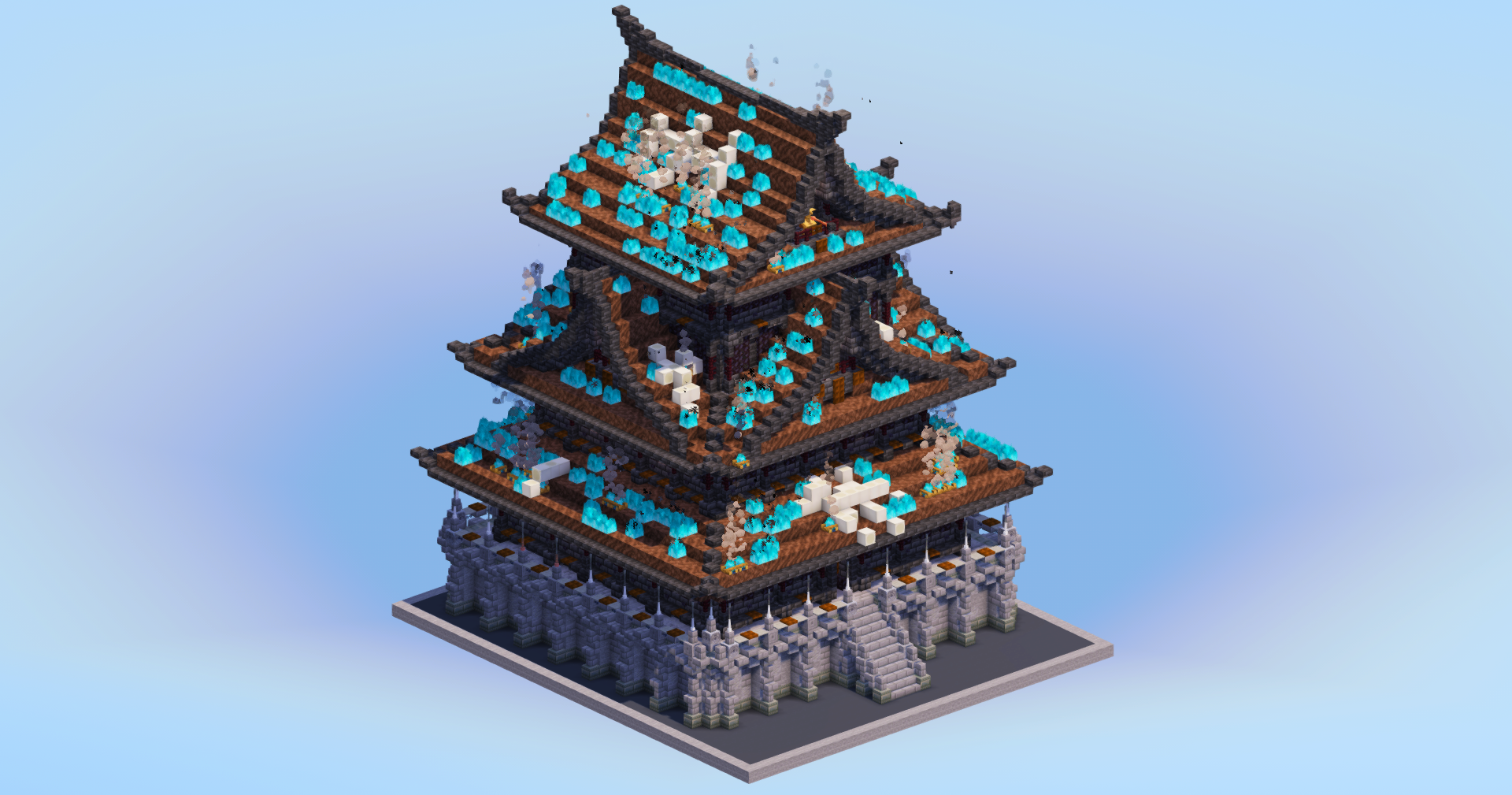 Soul Fire Japanese Castle — Minecraft Build by LeonisBuilds (2)
