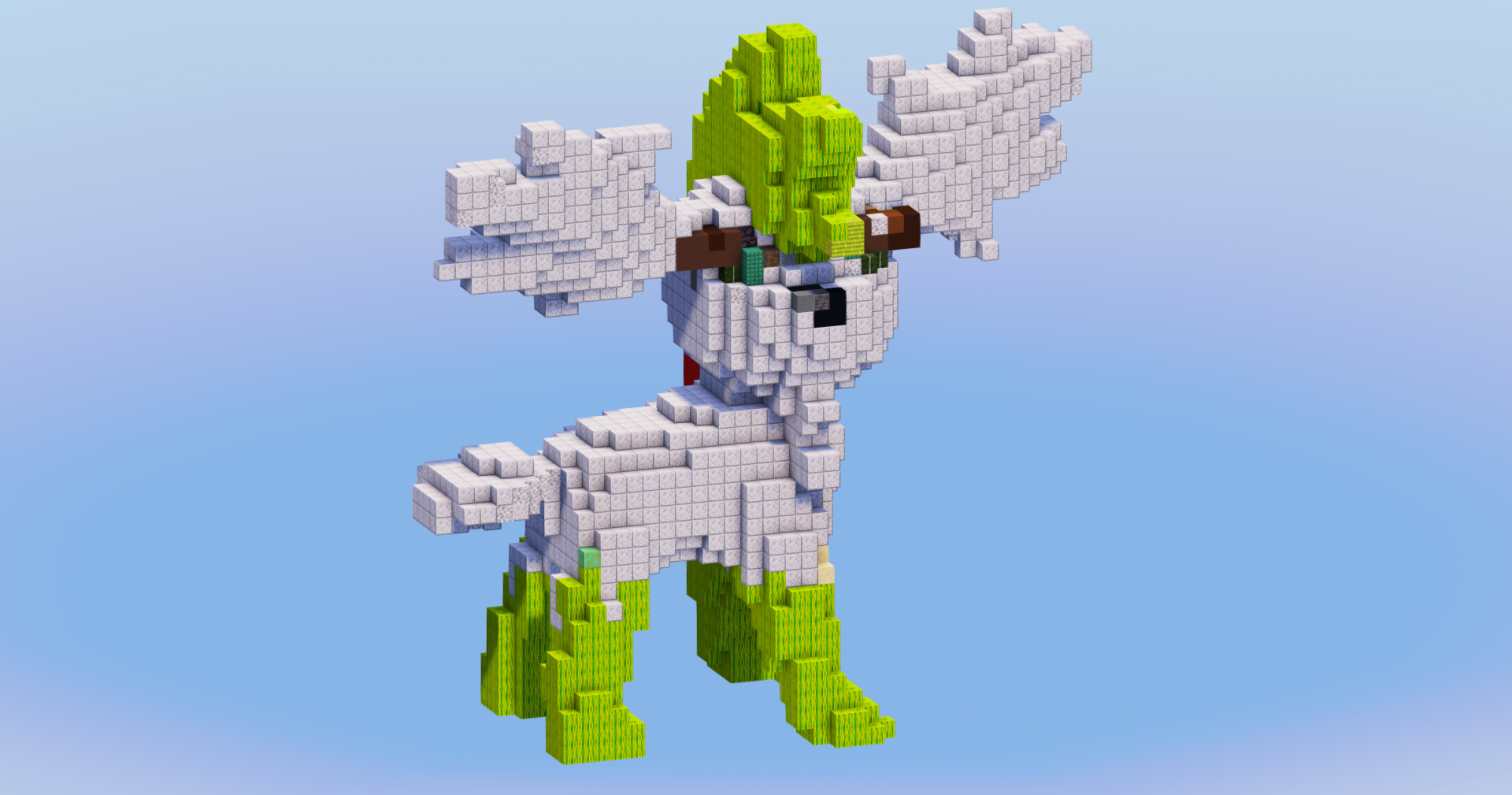 Shaymin Sky from Pokemon — Minecraft Build by LeonisBuilds