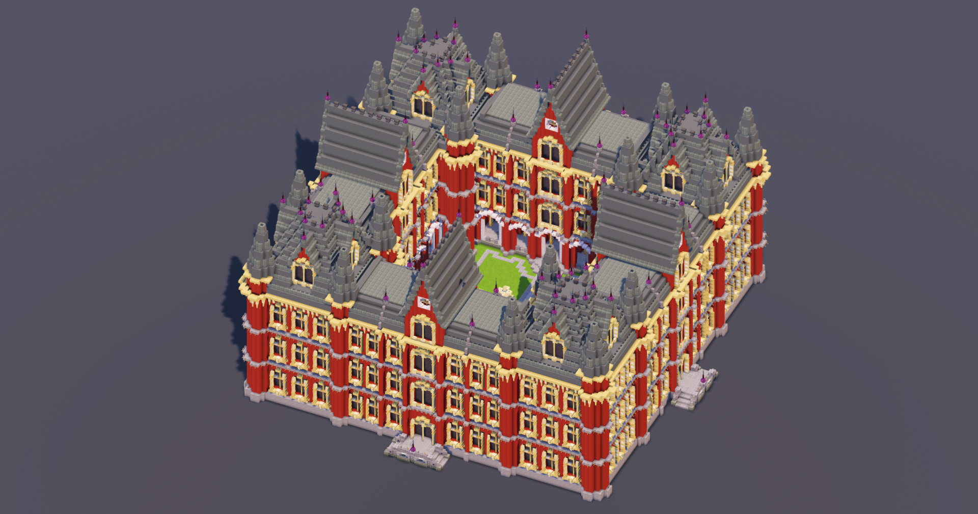 Red Gothic Castle — Minecraft Build by MellowHat (3)
