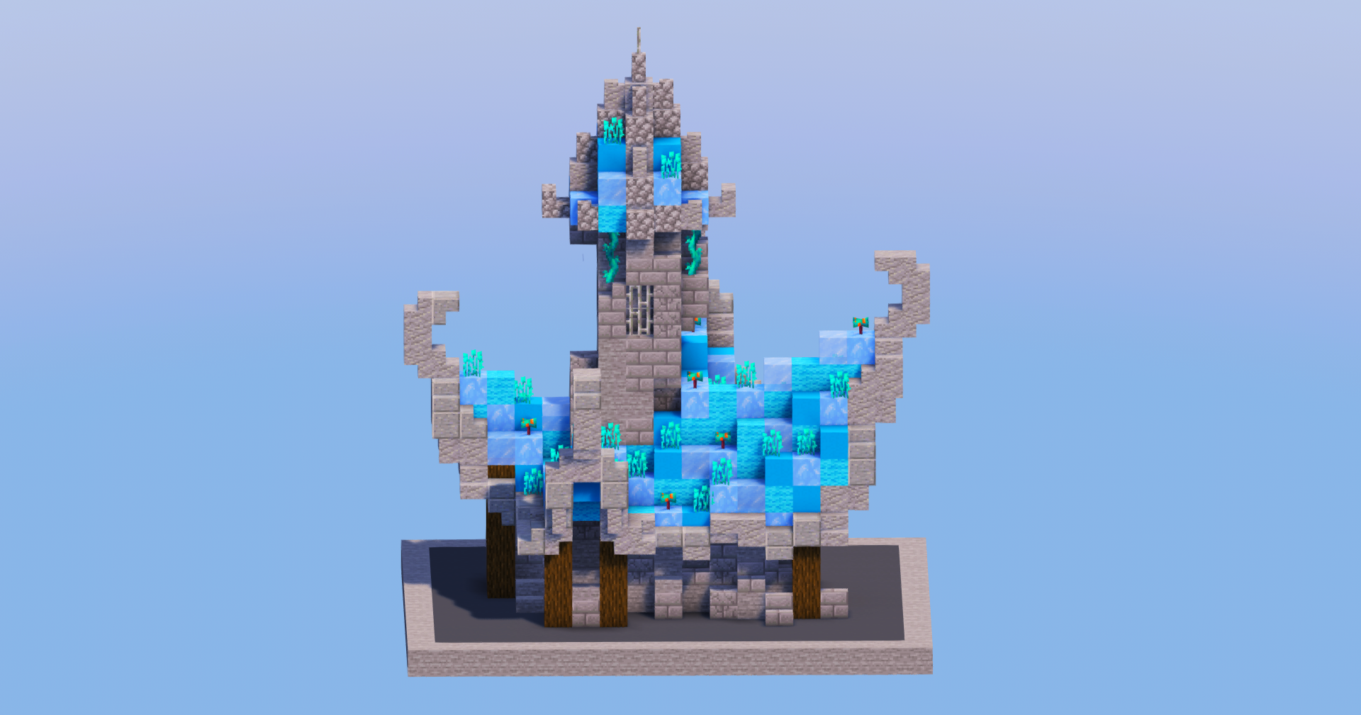 Icy Medieval Fantasy House 3 — Minecraft Build by LeonisBuilds