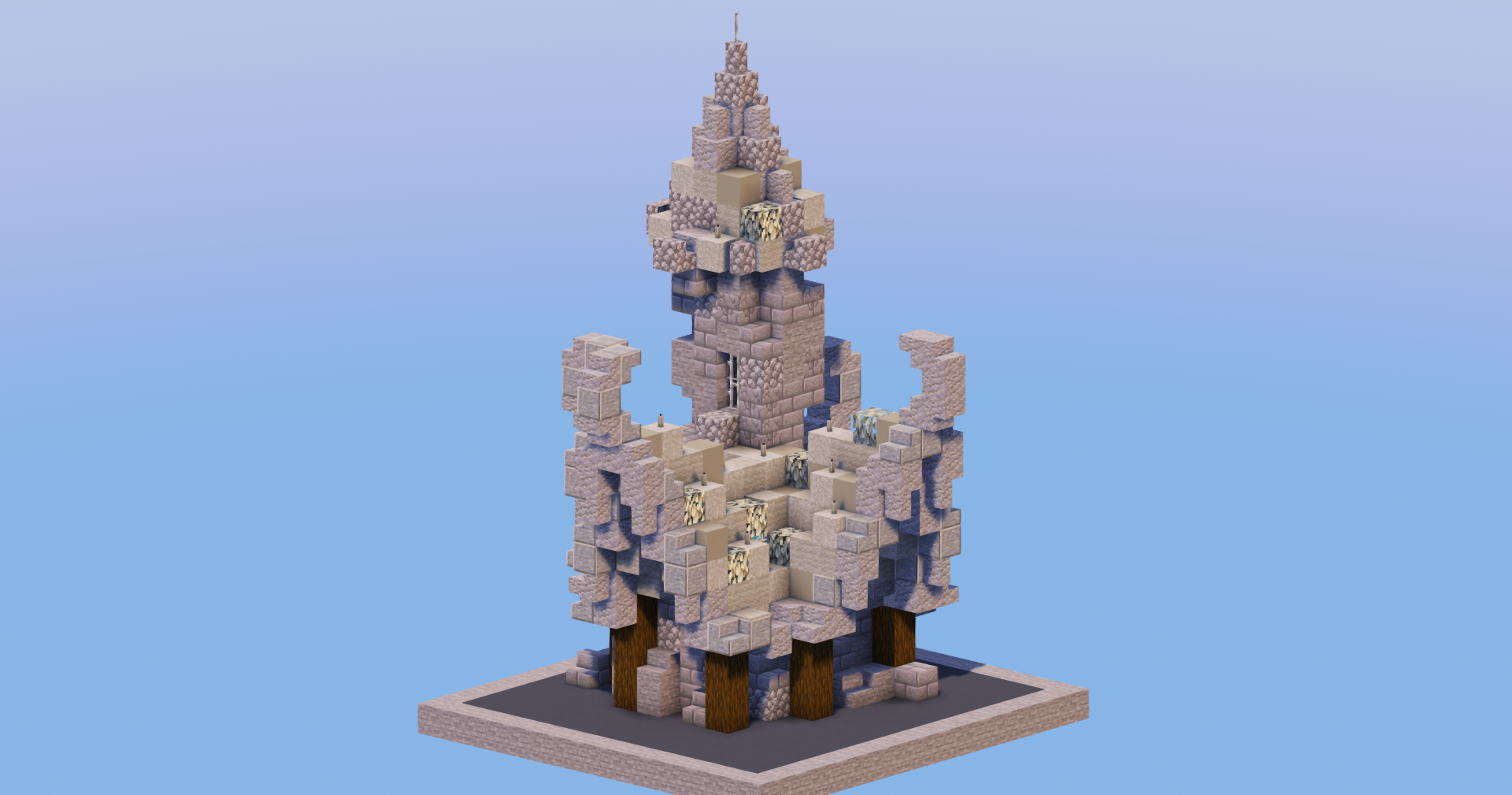 Light Gray Medieval Fantasy House 2 — Minecraft Build by LeonisBuilds (2)