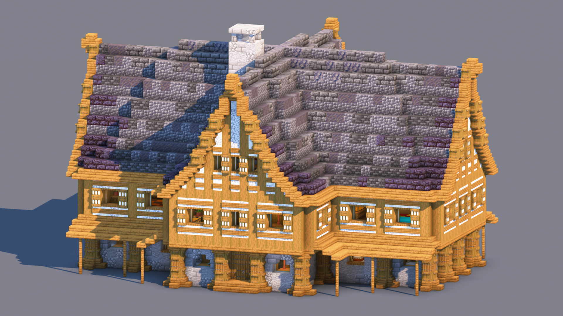 Medieval House – Fully Decorated Interior | Download — Minecraft Build by RaekonBuilds